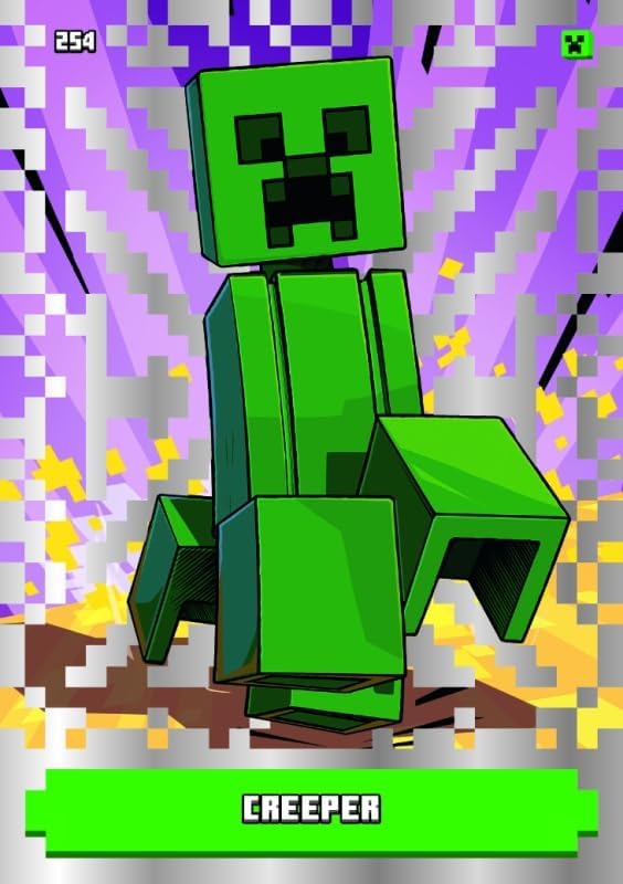 Bundle mit Lego Minecraft Serie 1 Trading Cards - Alle 4 Platin Karten + Exklusive Collect-it Hüllen