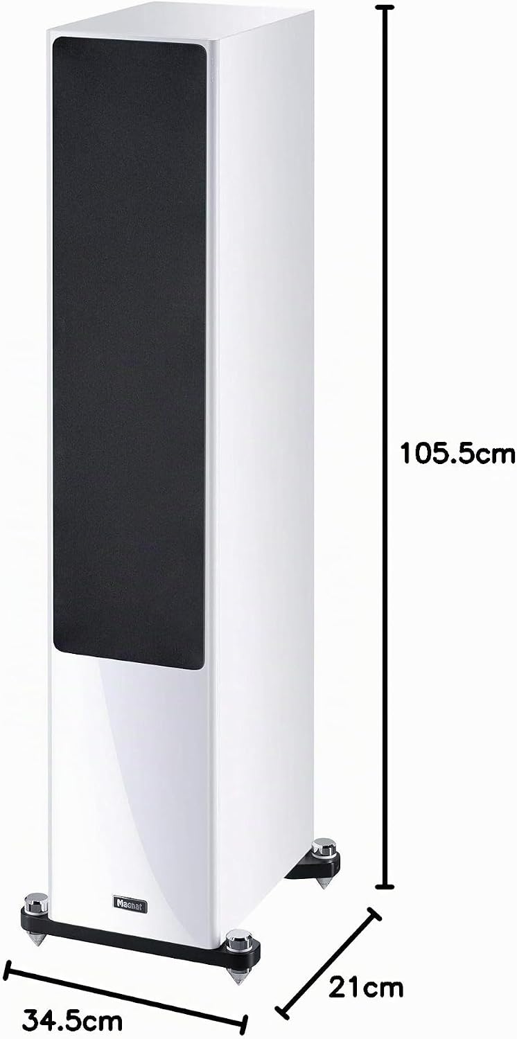 Magnat Signature 707, weiss, 1 STK. - dynamischer 4-Wege Stand-Lautsprecher mit edler Hochglanz-Fron