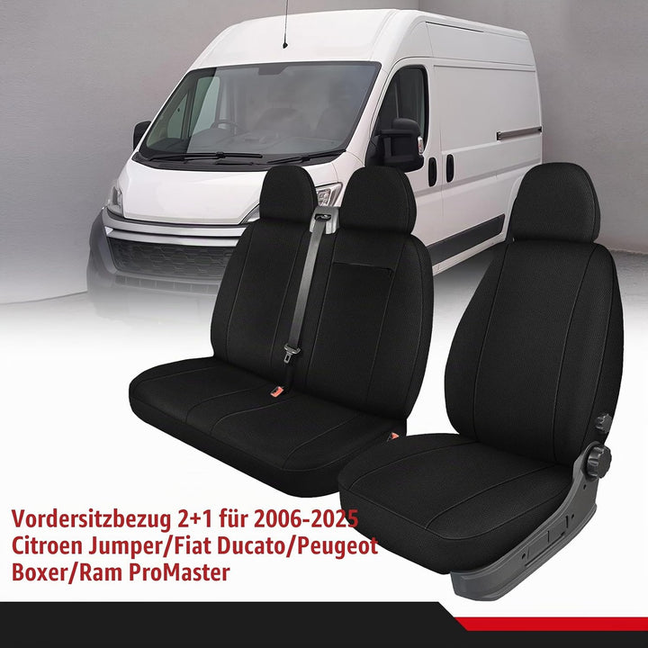 Sitzbezüge Auto für 2006-2025 FIAT Ducato Citroen Jumper- 2+1, Autositzbezüge Auto-Sitzschoner Schon