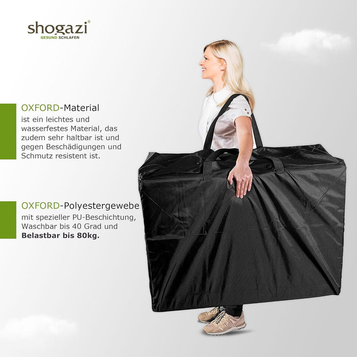 SHOGAZI Aufbewahrungstasche für Bettdecken, Bettwäsche und mehr - Belastbar bis 80 kg - Transporttas