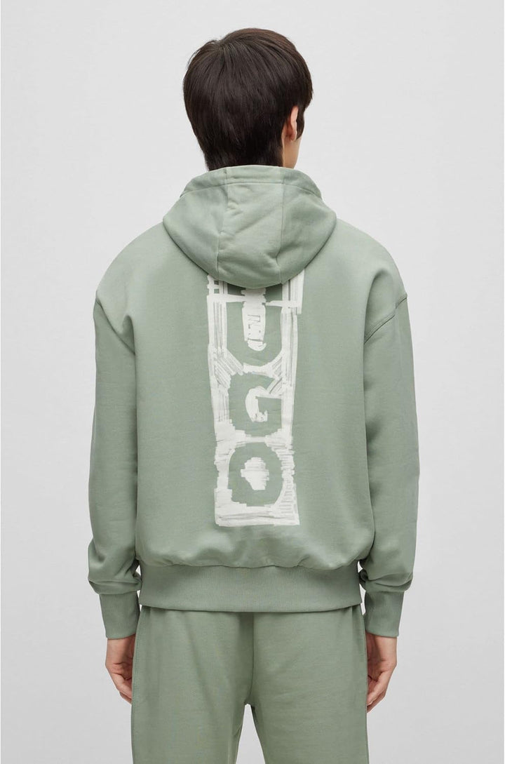 HUGO Herren Diushi Relaxed-Fit Hoodie aus Baumwolle mit Marker-Logos M Light/Pastel Green330, M Ligh