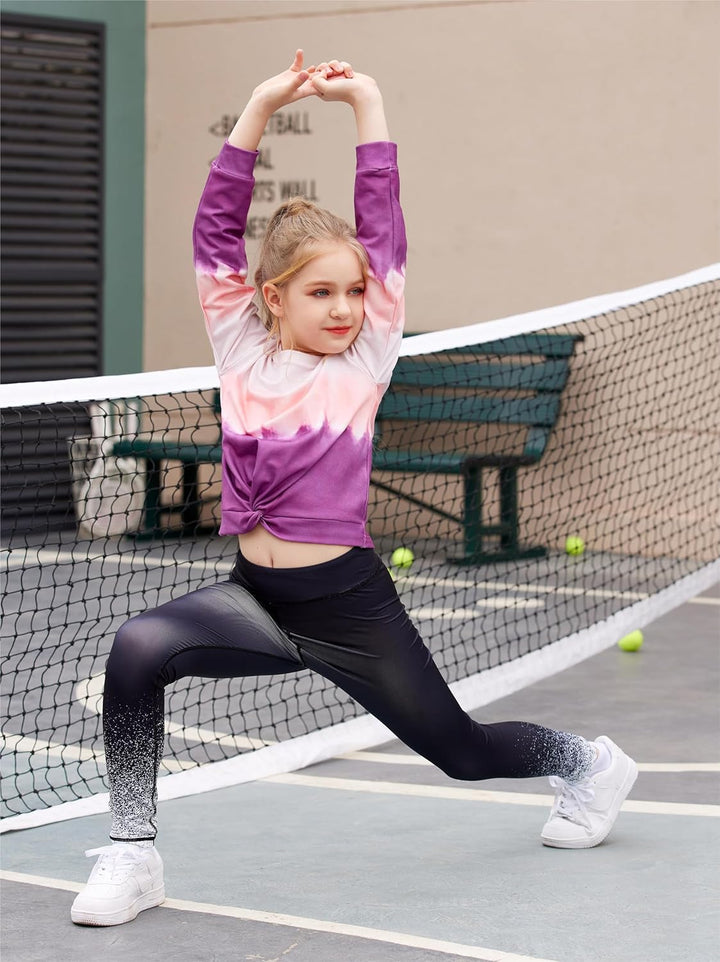 Arshiner Mädchen Sweatshirt Batik Langarm Pullover Leichtgewicht Sport Kleidung Kinder Tie Dye Langa