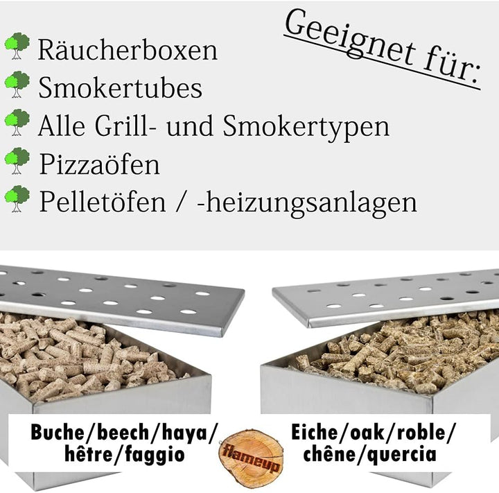 15 kg Eiche Pellets + 15 kg Buche Pellets Grill Smoker Holz Pizzaofen BBQ Pellet Outdoor Ofen Grille