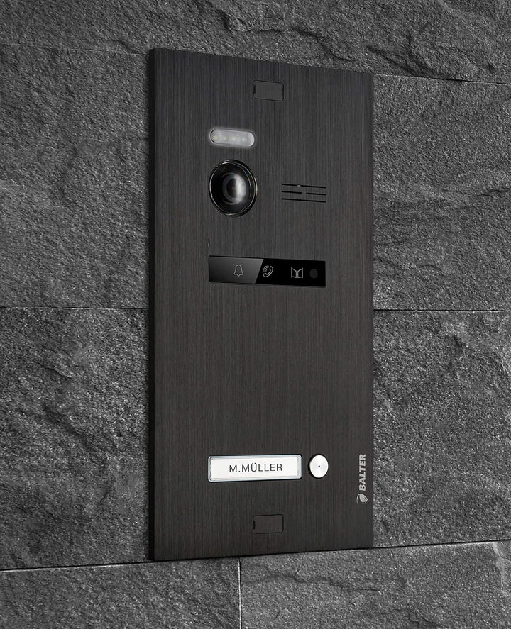Balter EVO Video Türsprechanlage ✓ Touchscreen 7 Zoll Monitor Schwarz ✓ 2-Draht Bus ✓ Schwarze Türst