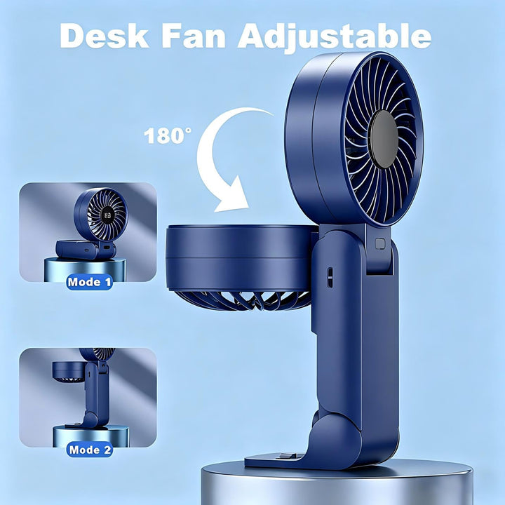 Kizozo Handventilator USB, Mini Ventilator Wiederaufladbar, Tragbar Ventilator klein, Handventilator
