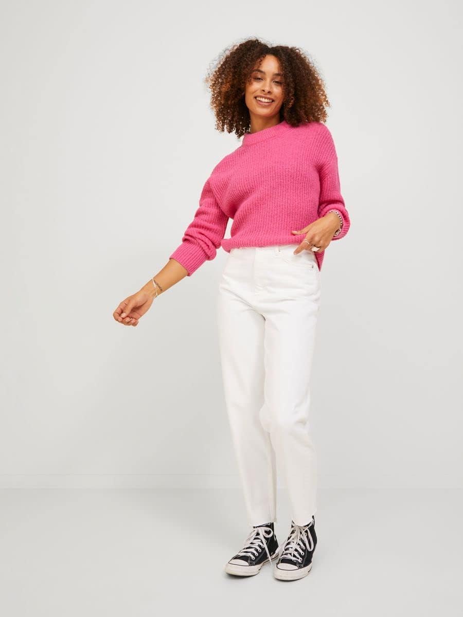 JJXX Damen Jxember Ls Fluffy Crew Neck Knit Noos Pullover XS Carmine Rose, XS Carmine Rose