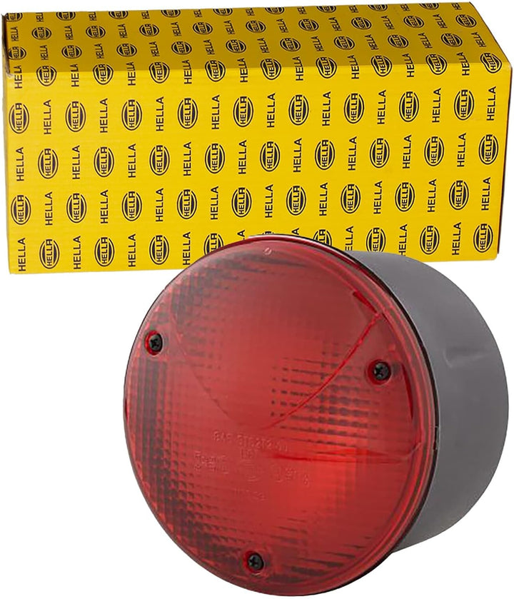 HELLA Rückleuchte - Glühlampe - 24V / 12V - Anbau/geschraubt - ECE/ADR/GGVS - Lichtscheibenfarbe: ro