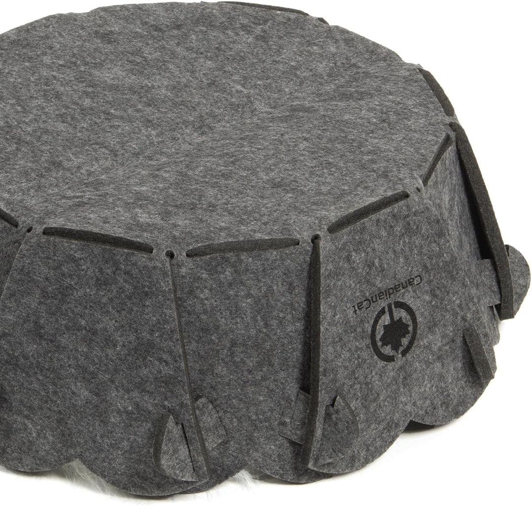 CanadianCat Company | Katzenkorb rund Katzenbett Flower Schlafkörbchen, Katzenkorb aus Filz inkl. Ki