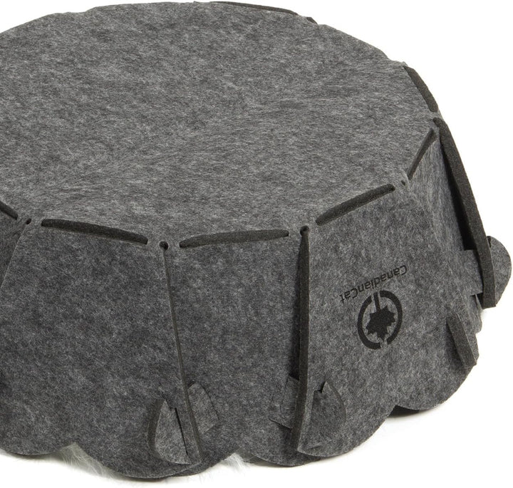 CanadianCat Company | Katzenkorb rund Katzenbett Flower Schlafkörbchen, Katzenkorb aus Filz inkl. Ki