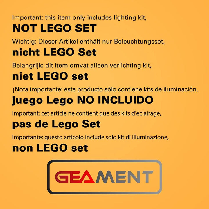 GEAMENT LED Licht-Set Kompatibel mit Lego Schloss Neuschwanstein Architecture 21063 Bausteine Modell