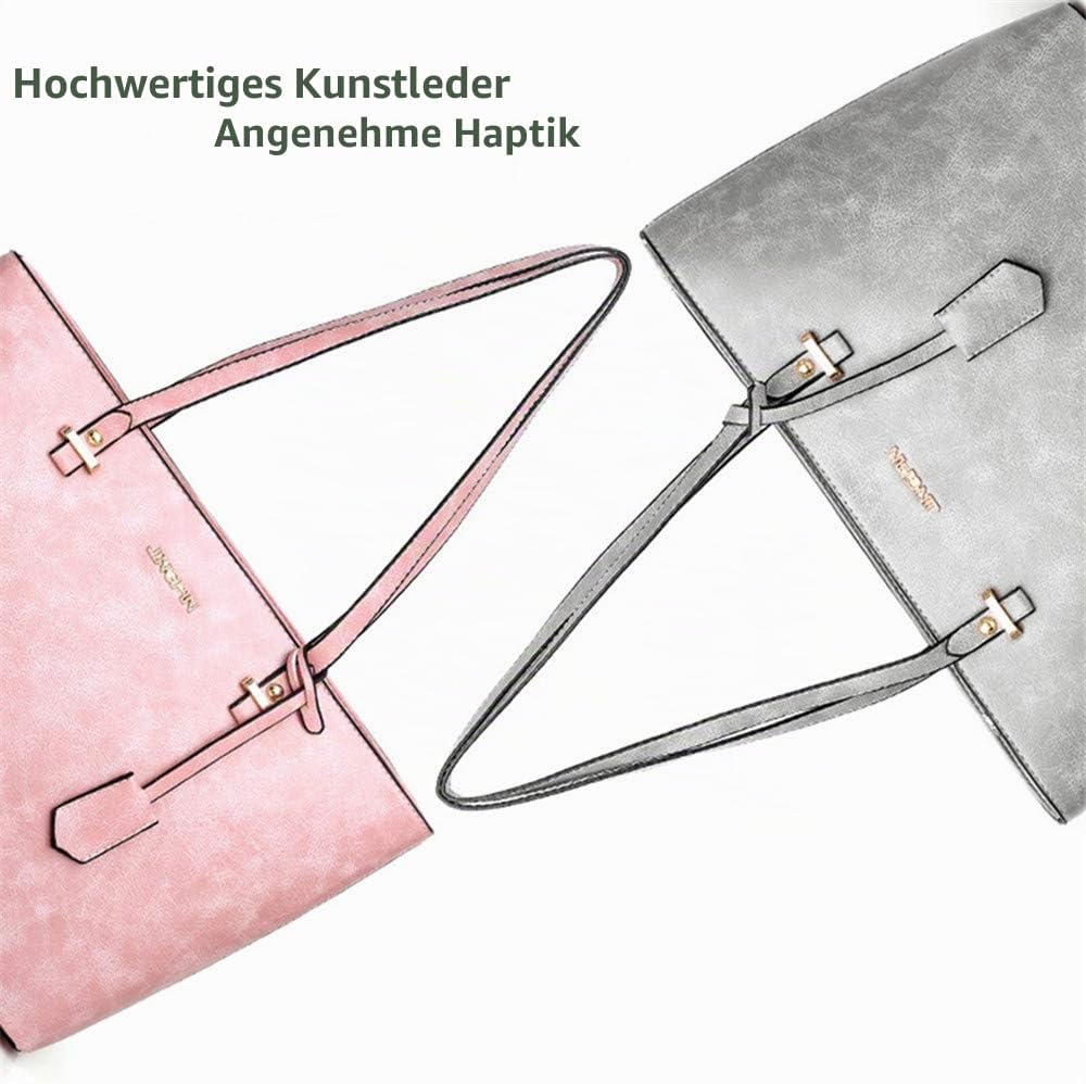 AlwaySky Handtaschen-Set für Damen 5er Pack Tote Geldbörse Handtaschen Set PU-Leder Umhängetasche Gr