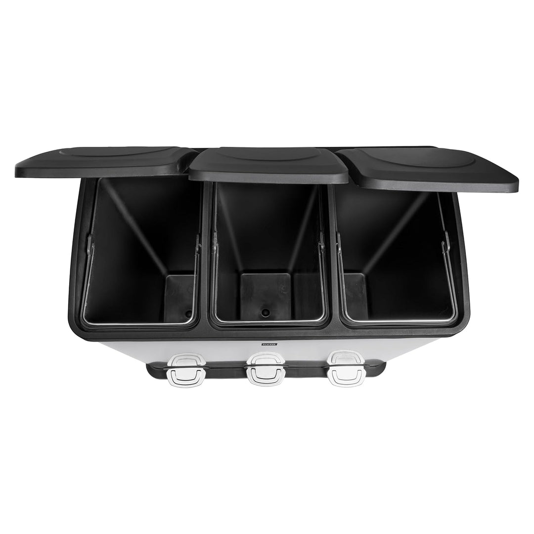 helit H2405200 - Mülltrennsystem, the seperator, 3 x 20L - Edelstahl, Mülleimer, Abfallbehälter