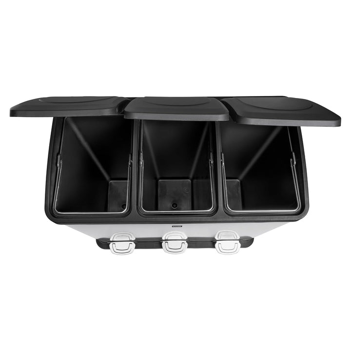 helit H2405200 - Mülltrennsystem, the seperator, 3 x 20L - Edelstahl, Mülleimer, Abfallbehälter