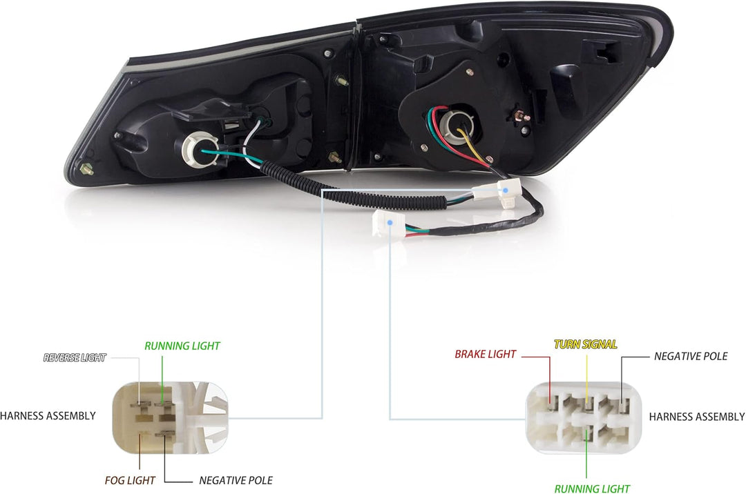 VLAND Rücklichter Kompatibel für Lexus IS250 IS350 2006-2012 Rücklichter mit Blinker. Geraucht Geräu