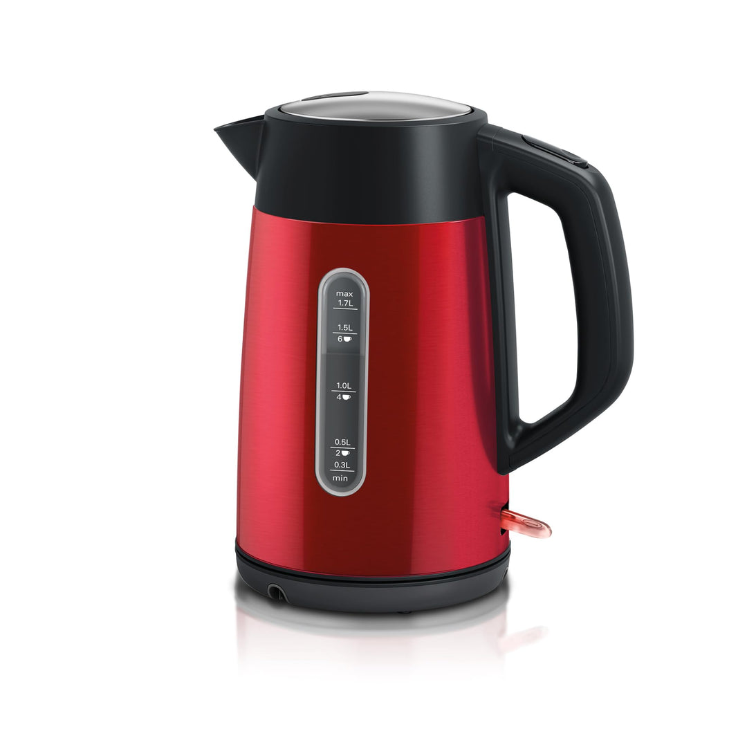 Bosch kabelloser Wasserkocher DesignLine TWK4P434, Ausgiessen ohne Spritzer, Tassenanzeige, Wasserst