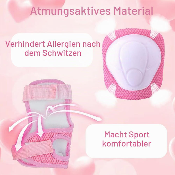 NICEWAT Knieschoner Kinder Set,Knieschoner Kinder 7 in 1 Set,Kinderhelm 3-7 Jahre,Skateboard Helm Ki