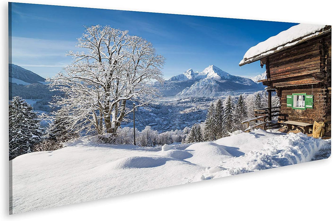 islandburner Bild auf Leinwand Schöne Berglandschaft In Den Bayerischen Alpen Mit Dorf Berchtesgaden