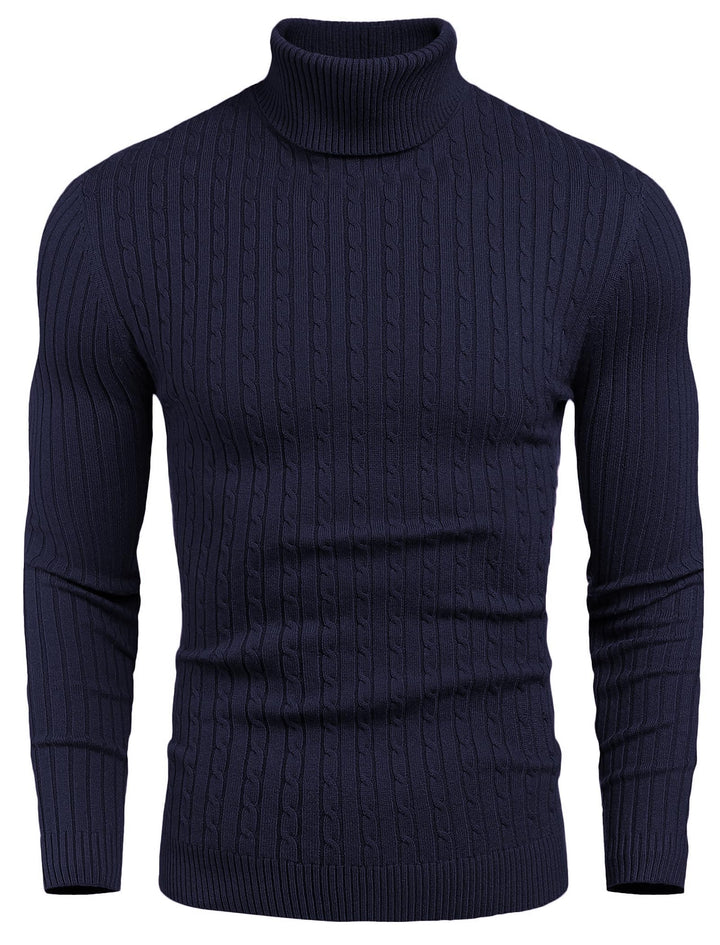 COOFANDY Herren Rollkragenpullover Feinstrick Pullover Langarm Winter Pullover Slim fit Warm Rollkra