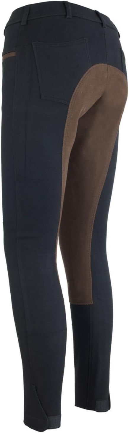 HKM by Reiterladen24 - Damen Reithose Vollbesatz BASICLINE schwarz/dunkelbraun 44
