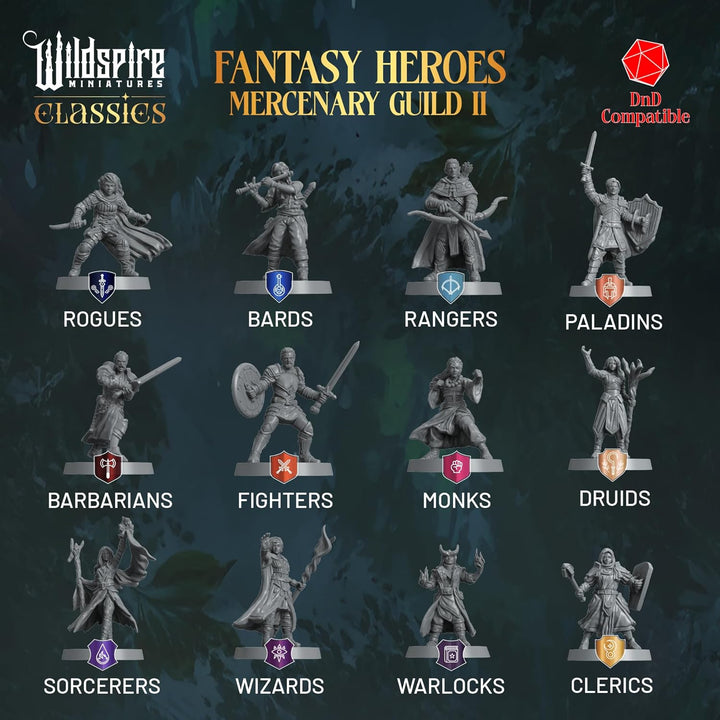 Mercenary Guild II - Essential Heroes - 55 Hero, Player Characters, NPC for DND Miniatures Bulk I 28