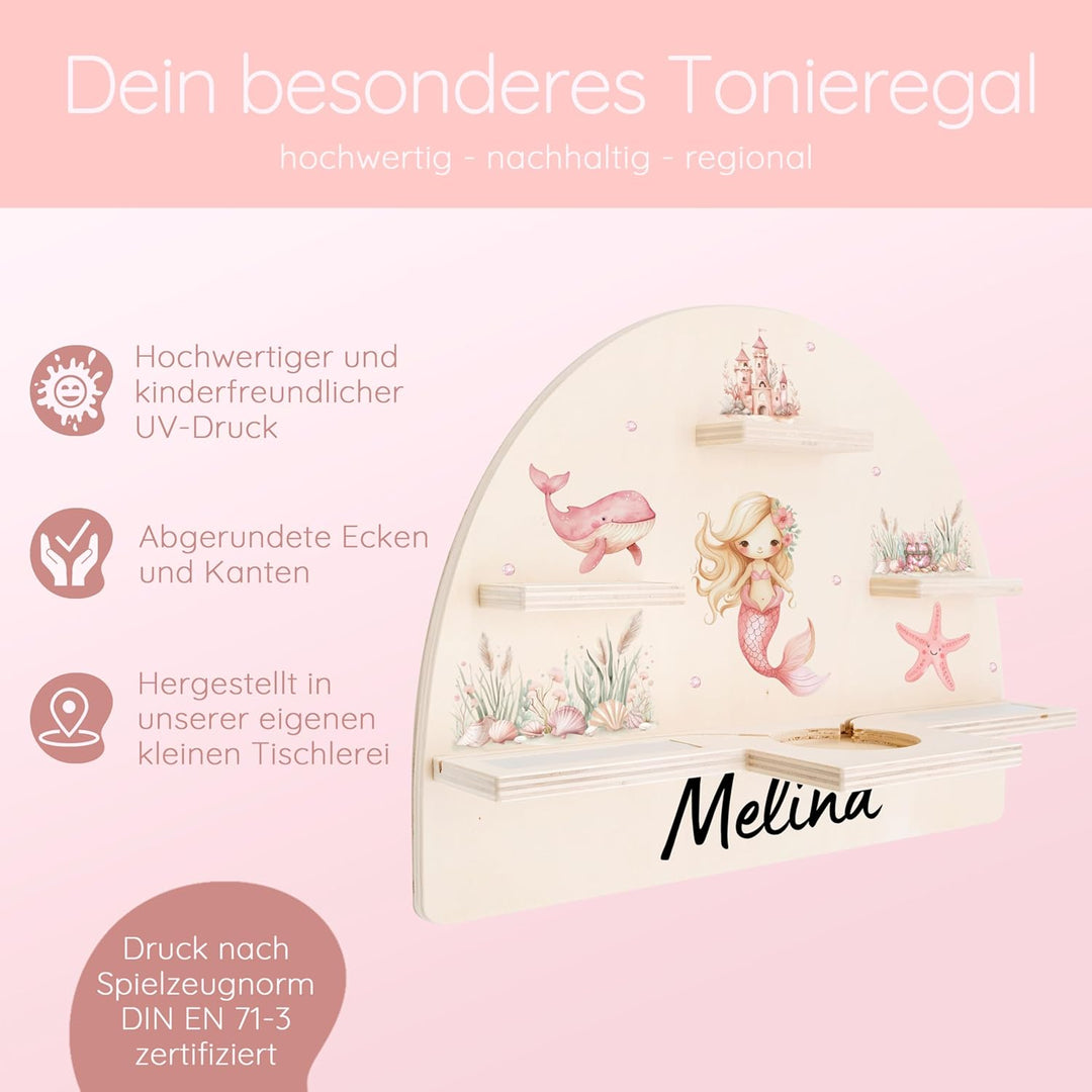 Personalisiertes Tonie Regal für Kinderzimmer - Magnetisches Toniebox Regal für Toniebox & Figuren m