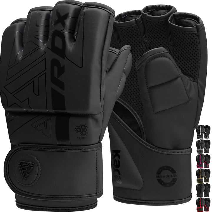 RDX Profi MMA Handschuhe Training, Kara Maya Hide Leder, Sparring Grappling Kampfsport Kickboxen Sch