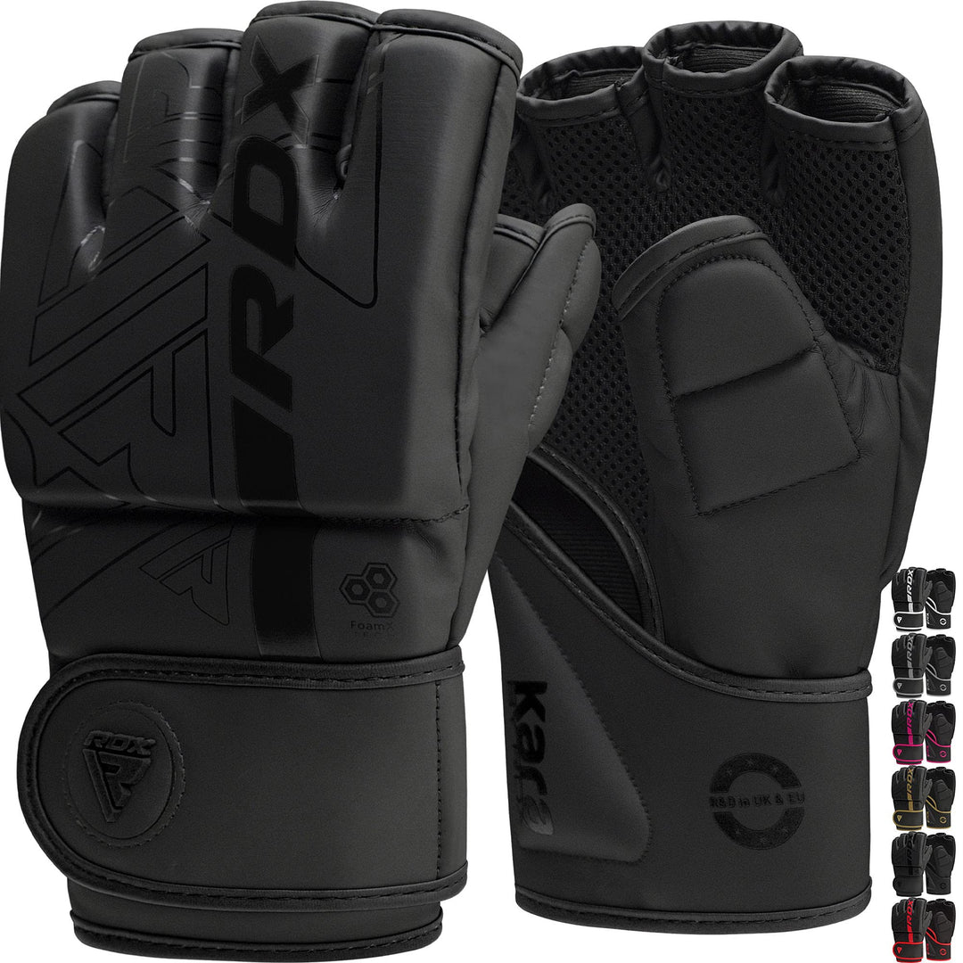 RDX Profi MMA Handschuhe Training, Kara Maya Hide Leder, Sparring Grappling Kampfsport Kickboxen Sch