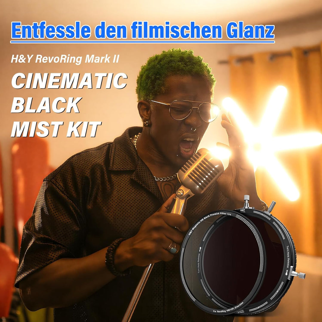 H&Y Cinematic Portrait Kit RevoRing Mark II 67-82mm VND (ND3-1000) Neutraldichtefilter & CPL Zirkula