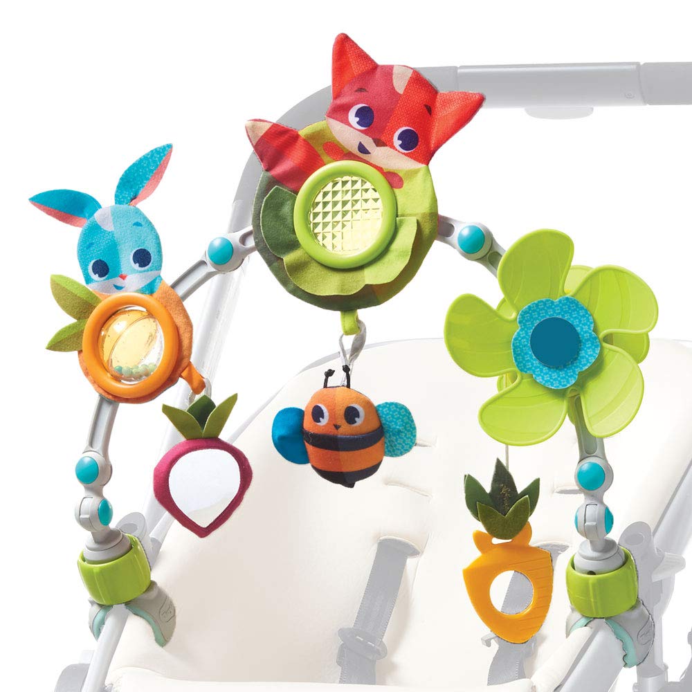 Tiny Love Sunny Stroll, Spielbogen mit interaktivem Rasselspielzeug, Flexibler Spielbogen für den Ki