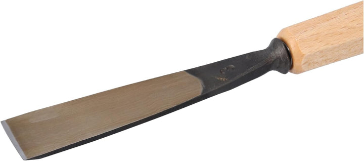 STUBAI Stemmeisen Stechbeitel Serie 52 - Form 3 | Gerades Flacheisen - 20 mm, mit Holzgriff, zum Vor