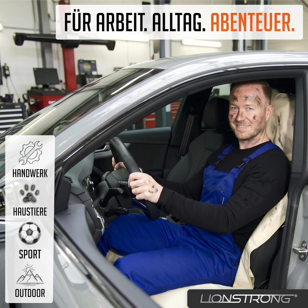 LIONSTRONG® Autositzschoner Vordersitz universell kompatibel [WASSERDICHT] - Autositzbezüge Vordersi