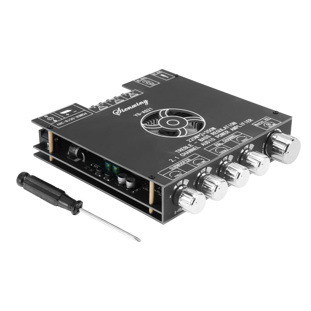 YS-AS21 HiFi Verstärker mit Bluetooth Mini Stereo-Audioverstärker 2.1 Kanal 220W x2 + 350W Stereo Mi