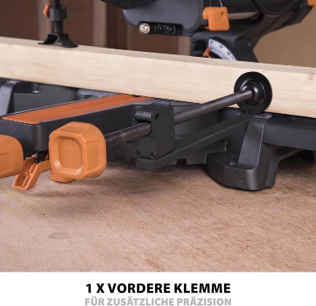 Evolution Power Tools R210SMS Zubehörpaket für Gehrungssägen, inkl. 2 Klemmen, Staubbeutel und Sauga