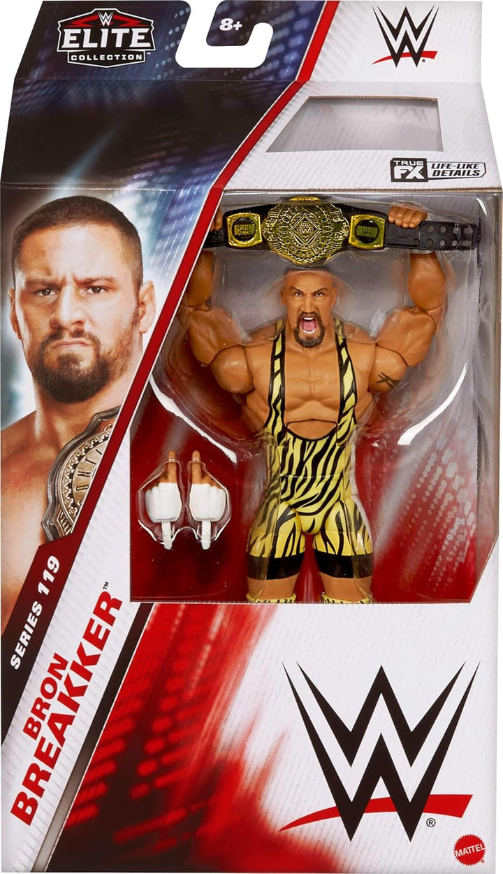 Mattel WWE Elite Actionfigur & Zubehör, Serie #119, 15,2 cm grosses Sammlerstück Bron Breaker mit 25