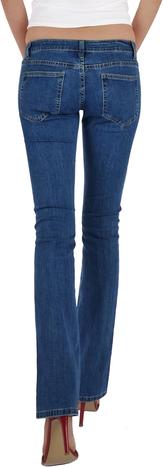 Fraternel Damen Jeans Hosen Bootcut Hüftjeans XS Blau, XS Blau