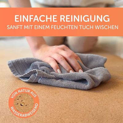 Famifidus Krabbelmatte Baby schadstofffrei - Kinder Spielmatte aus Kork & Naturkautschuk - 80 x 80 c