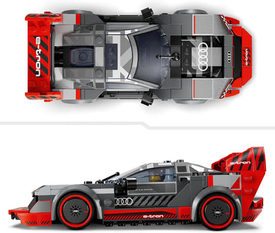 Lego Speed Champions Audi S1 e-tron Quattro Rennwagen Set mit Auto-Spielzeug zum Bauen, Spielen und