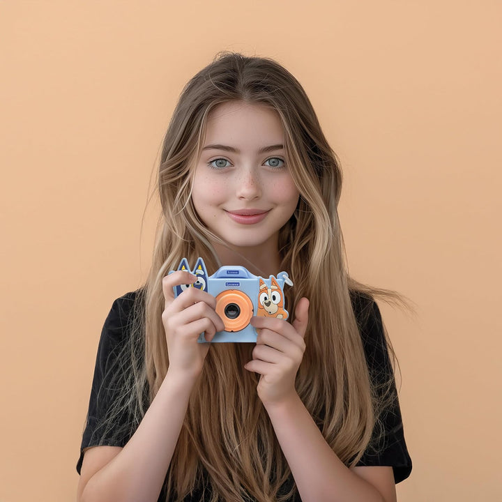 Lexibook Bluey, 4-in-1 Kinderkamera mit Schutz, Foto-, Video-, MP3- und Spiel-Funktionen, 15 Rahmen