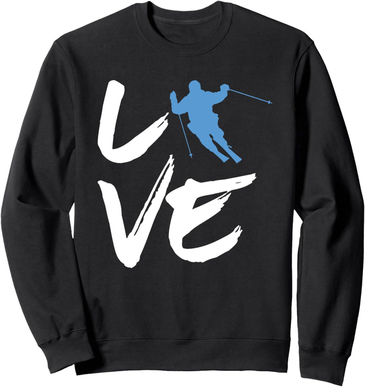 Ich Liebe Skifahren Skifahrer Skifahrerin Skiurlaub Geschenk Sweatshirt