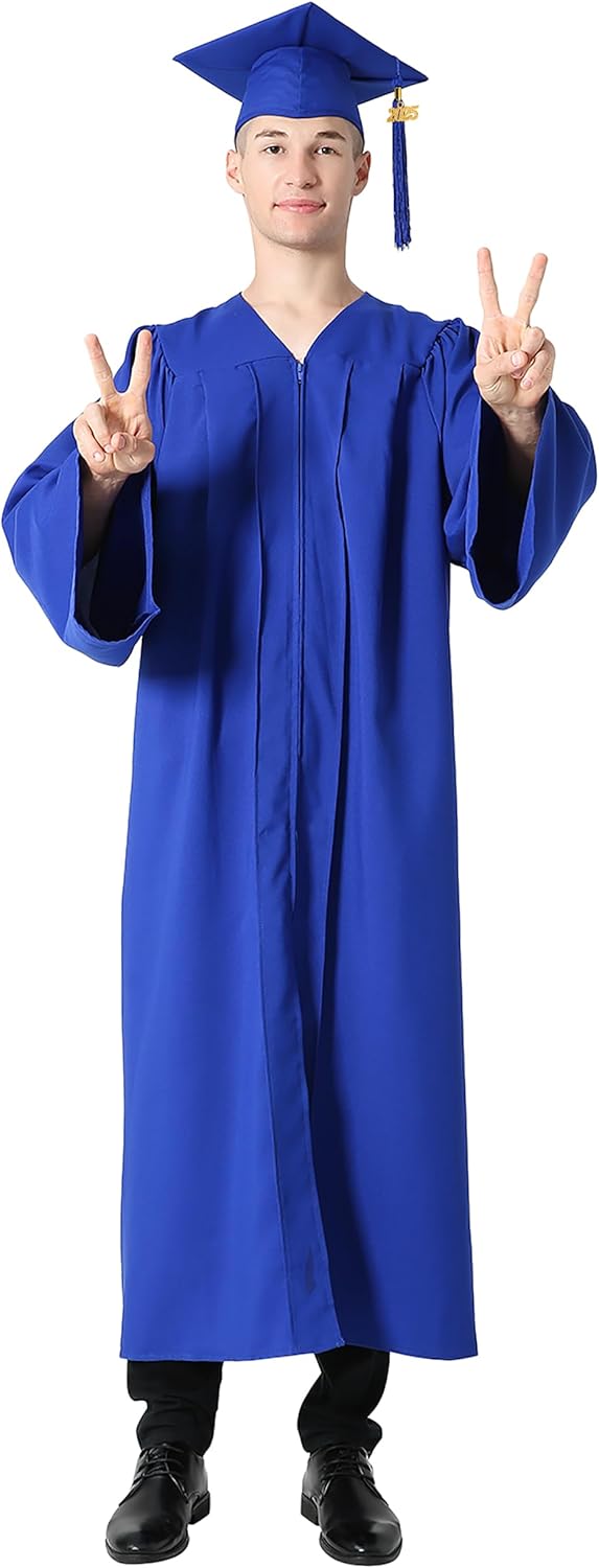 GraduationMall Abschluss Talar Doktorhut und Quaste 2024 für Hochschule und Bachelor Akademischer Ta