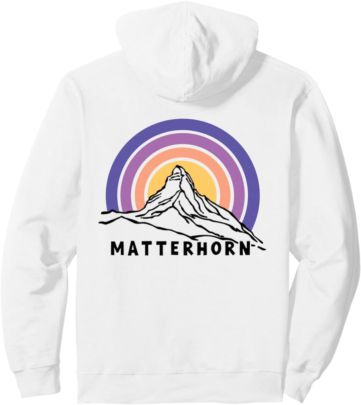 Berg Matterhorn Schweiz Bergtour Klettern Wandern Geschenk Pullover Hoodie