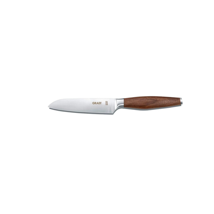 Graef Santokumesser 13 cm KN5052, handgeschliffene Klinge 1.4116er Edelstahl, Echtholzgriff Walnuss,