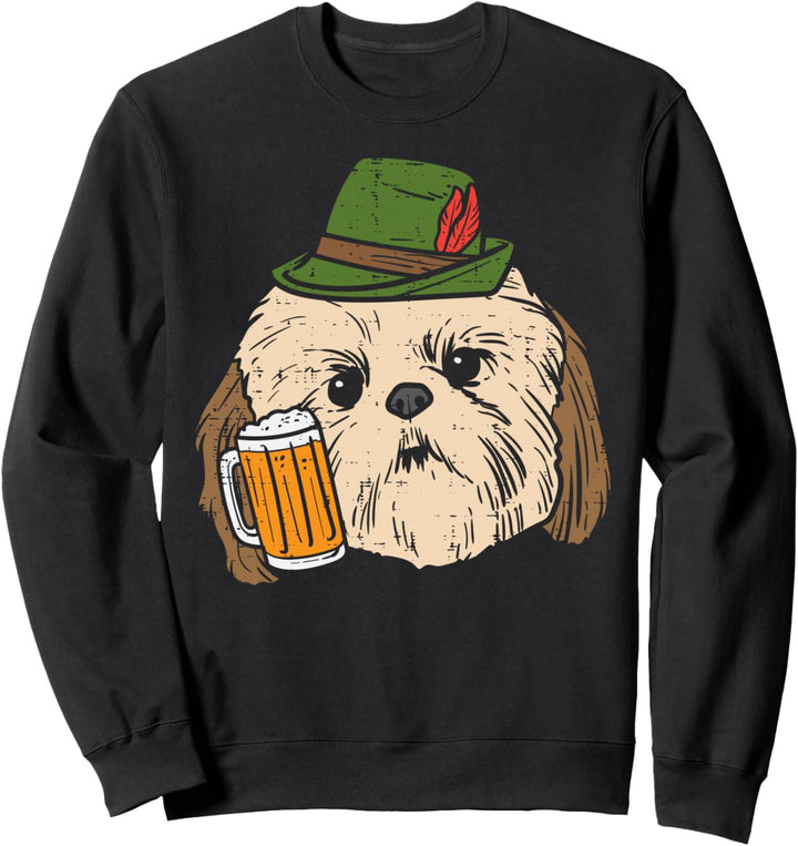 Deutsch Shih Tzu Oktoberfest Bayerischer Hundebesitzer Herren Damen Sweatshirt