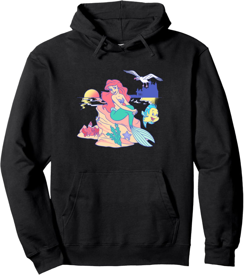 Disney The Little Mermaid Group Shot Sunset Pullover Hoodie