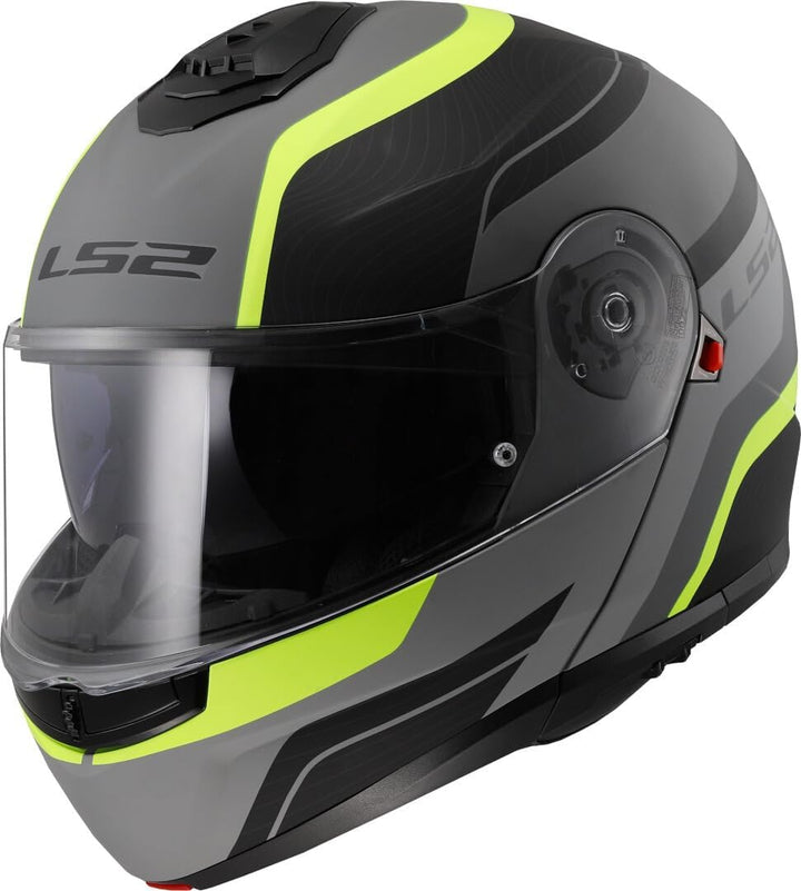 LS2, Klapphelme motorrad STROBE II MONZA mat black H-V yellow, XL XL mat black H-V yellow, XL mat bl