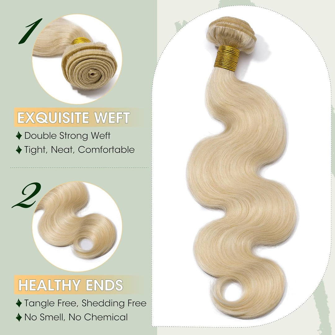 Elailite Echthaar Bündel, Haar Extensions Sew in Bundle Haarverlängerungen, Brasilianisches 100% Men