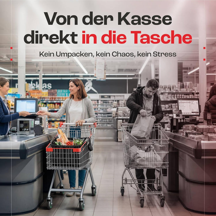 achilles Einkaufswagentasche faltbar, Einkaufswagentasche zum Einhängen, Shopper, Einkaufstasche für