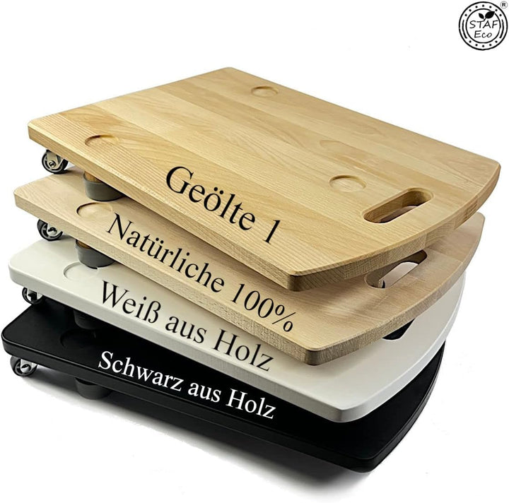 STAFECO® Gleitbrett für Thermomix Holz 100% TM6 TM5 Zubehör Rollbrett Slider müheloses Verschieben &