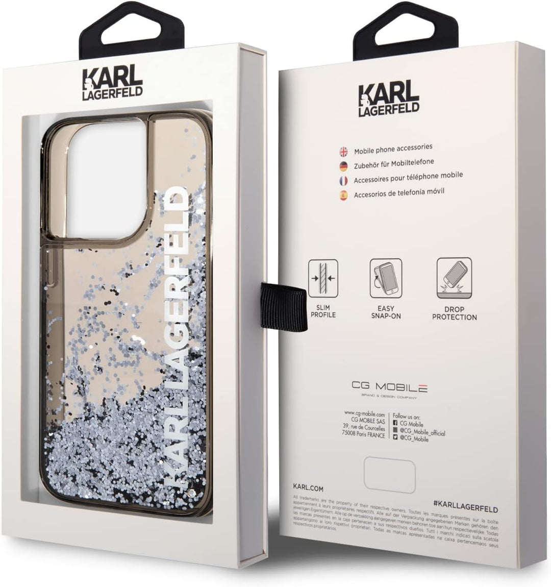 KARL LAGERFELD KLHCP14LLCKVK Hülle für iPhone 14 Pro 6,1" Schwarz hardcase Liqui