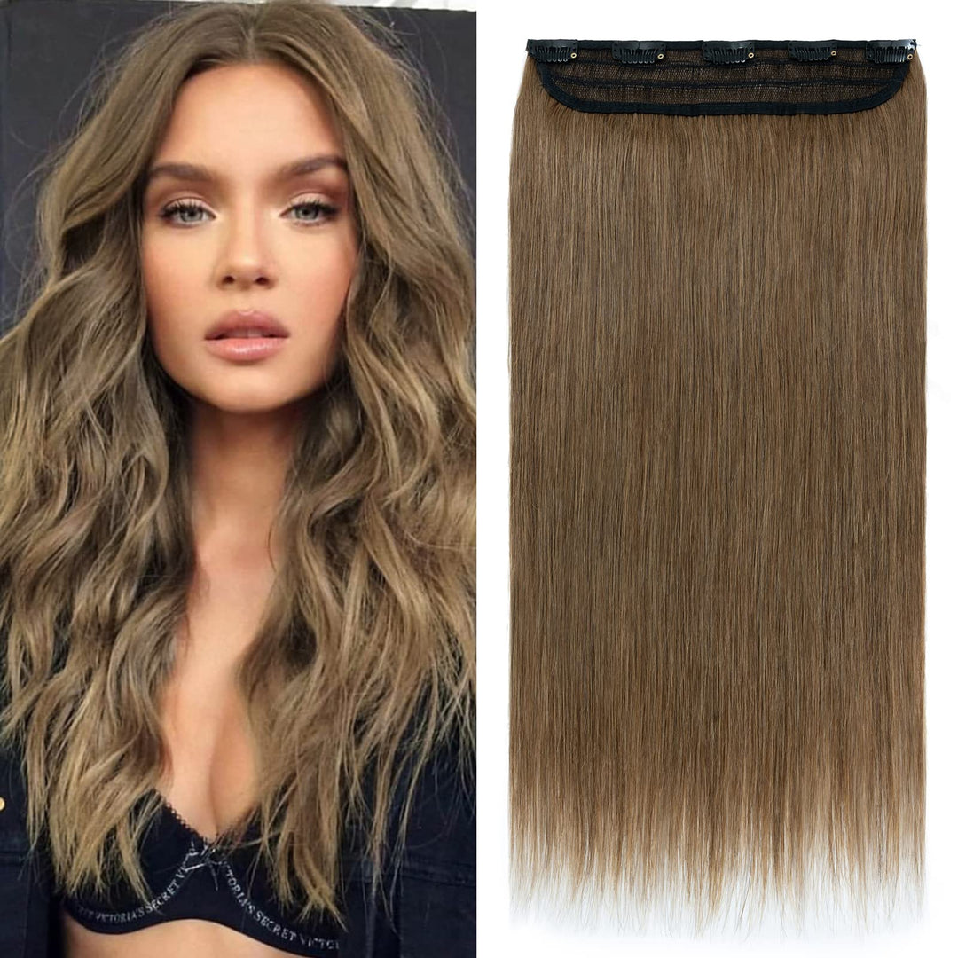 Clip in Extensions Echthaar DICK Haarteile Echthaar 1Pc 5 Clips Extensions Echthaar Clip in Weich Na
